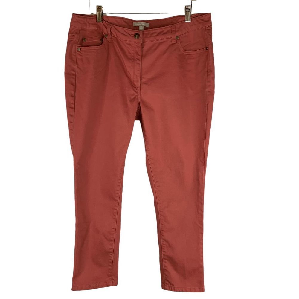 **SOLD**Woman Within Women's size 16W Coral Cropped Slim  stretch denim Jeans